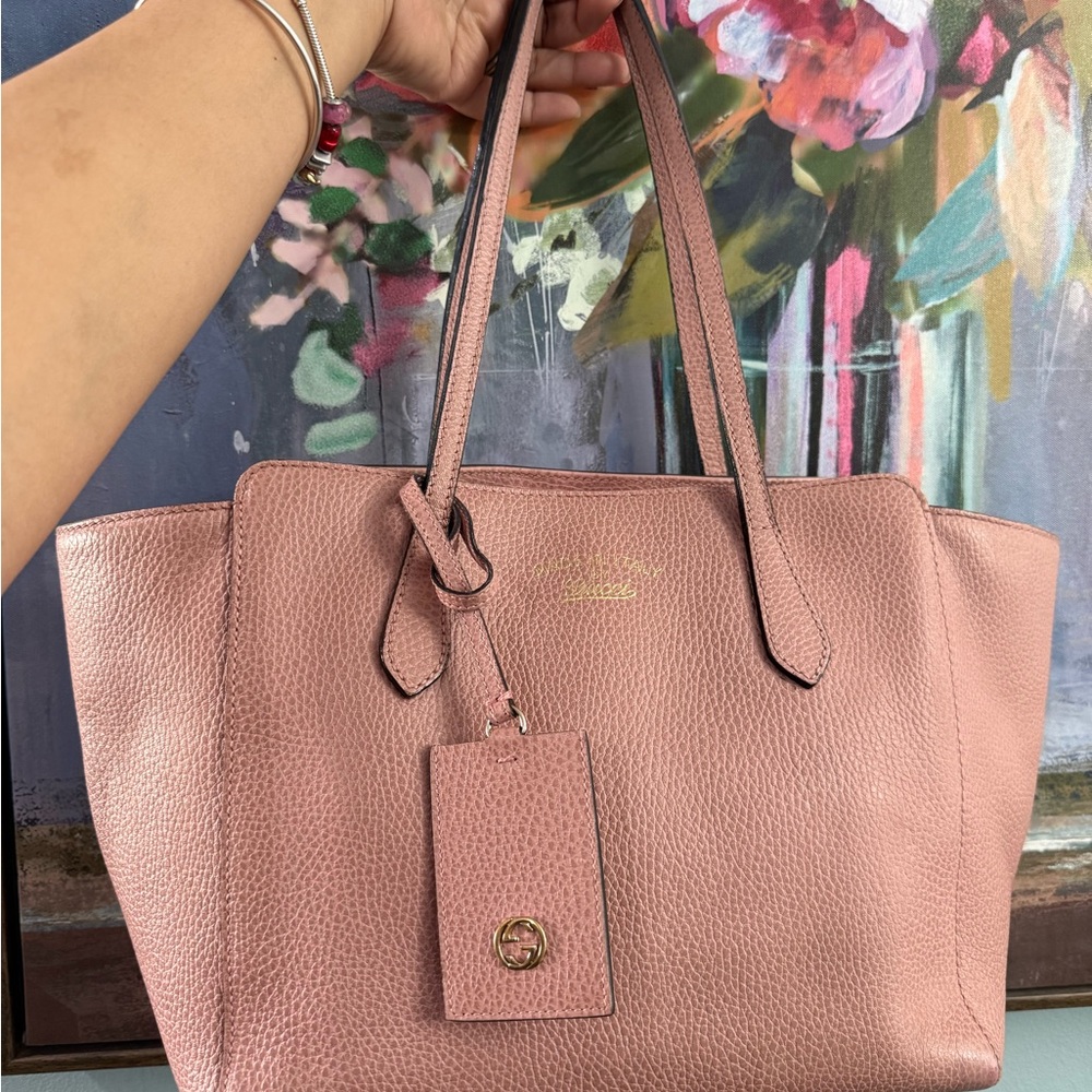 Gucci Pink Leather Tote